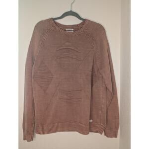 VTG Rare Lucky Brand Welterweight Aztec Geometric Knit L